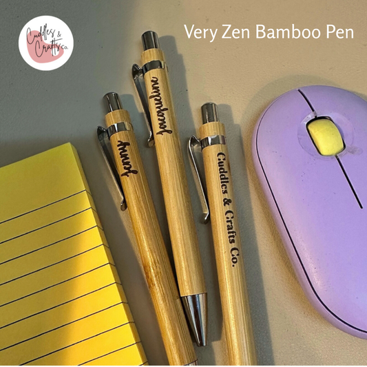 Very Zen Engraved Bamboo Personalised Pen