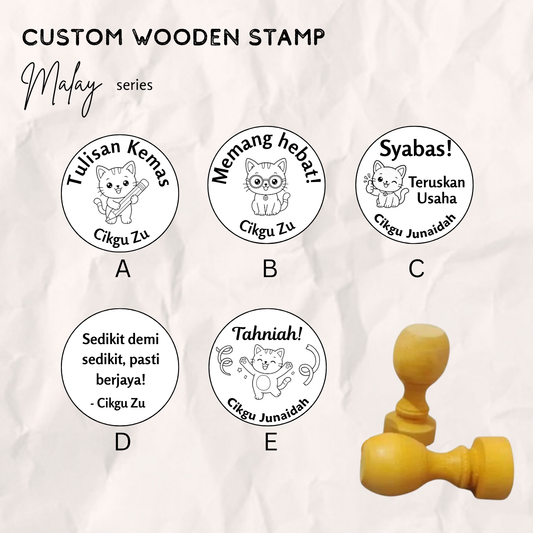 Teachers' Day Custom Wooden Stamp