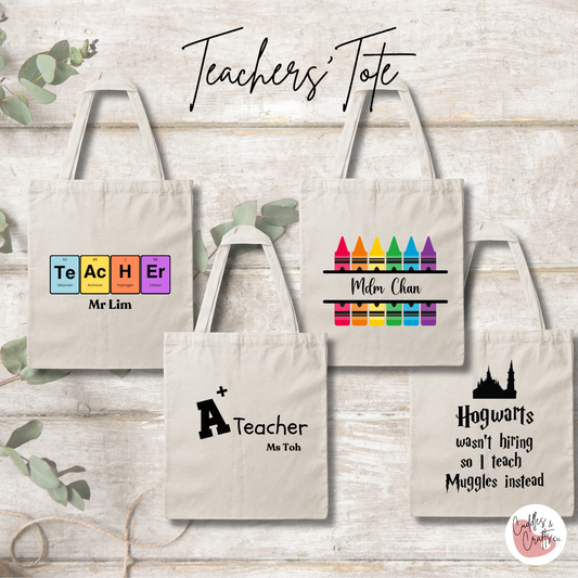 Teachers' Canvas Tote Bag