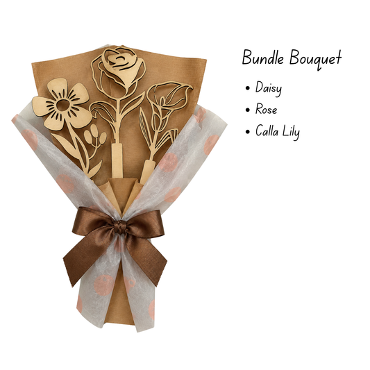 Scented Engraved Wooden Flowers