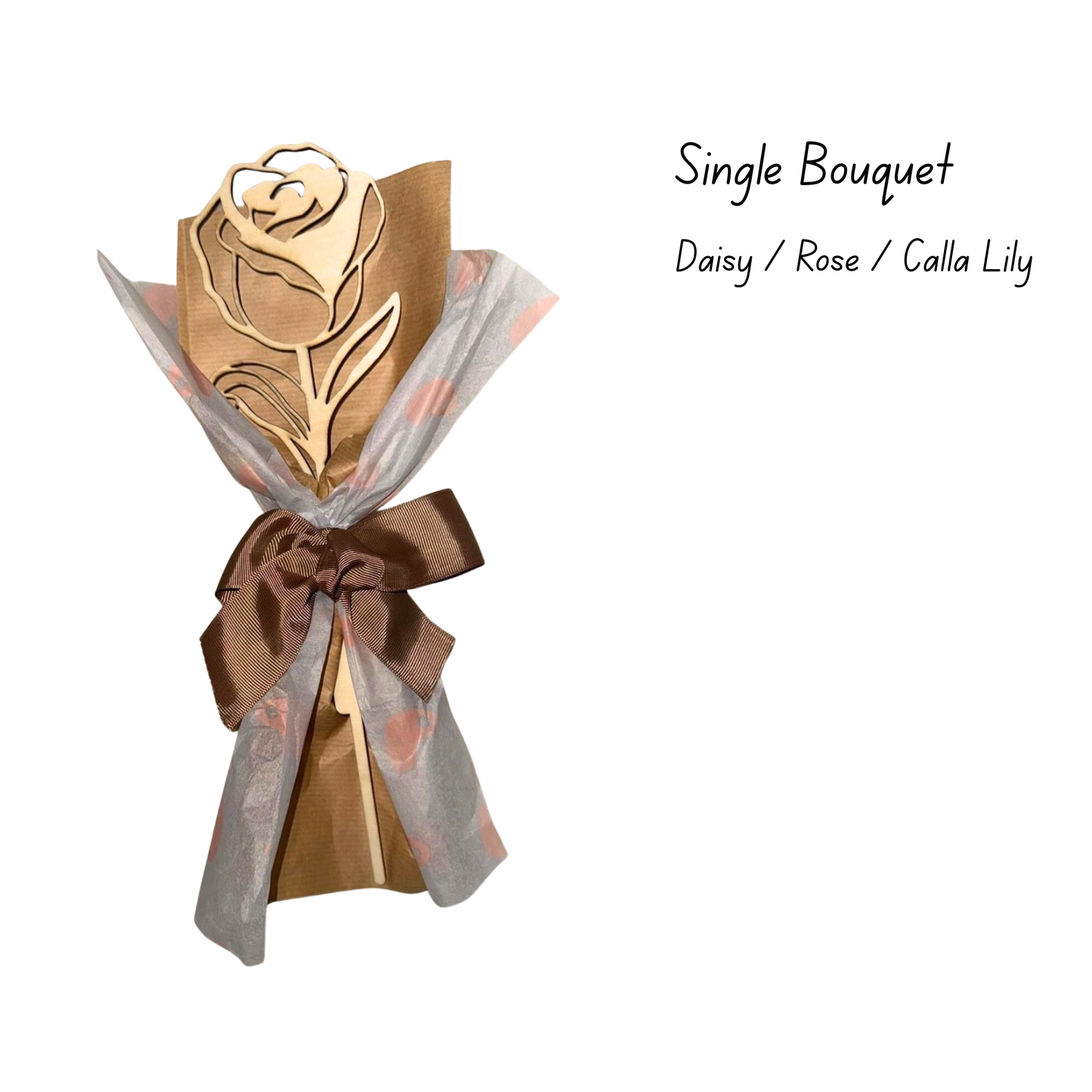 Scented Engraved Wooden Flowers