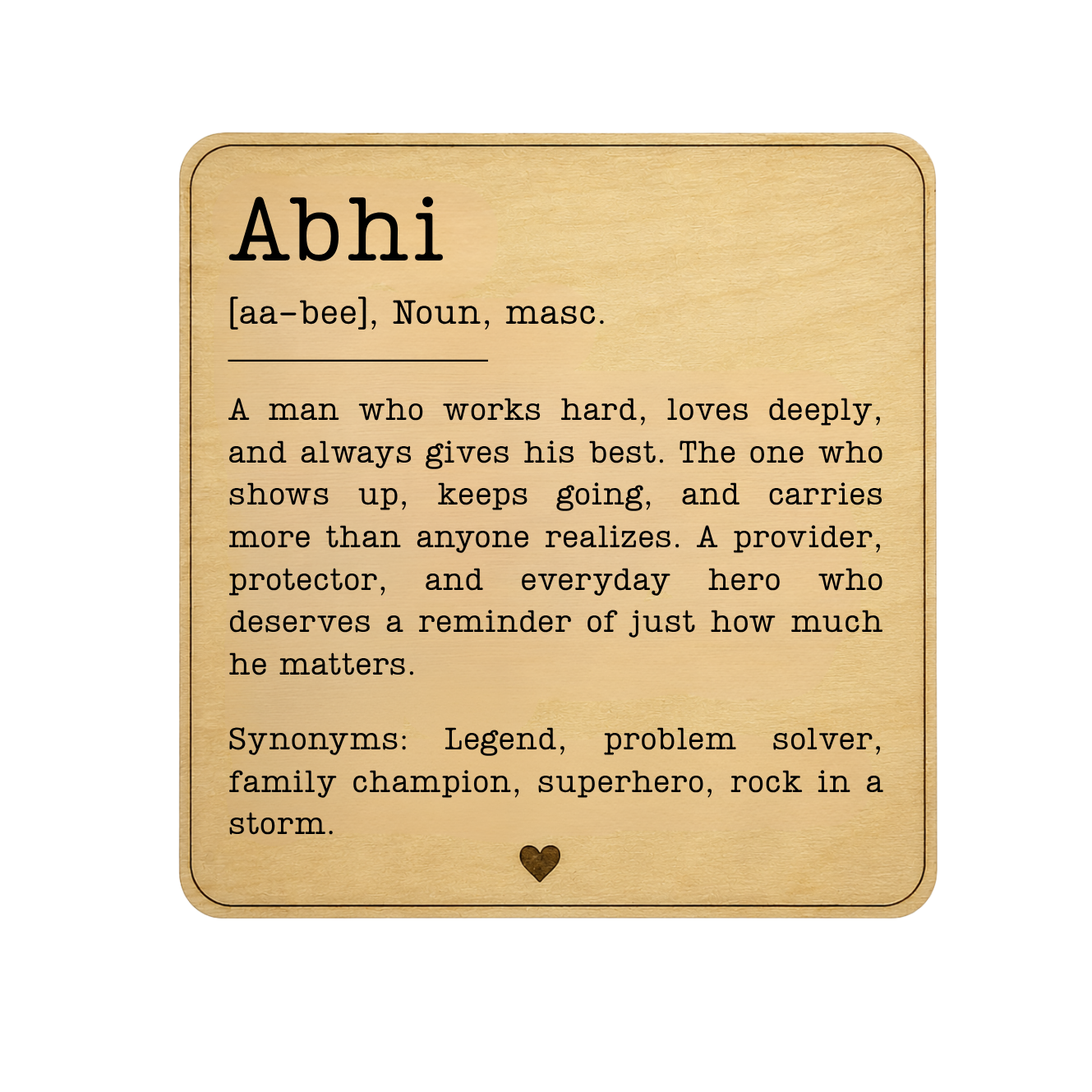 Name Magnet Plaque