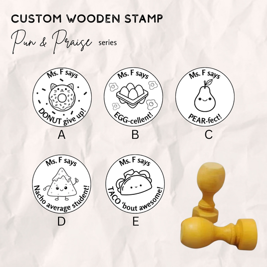 Teachers' Day Custom Wooden Stamp